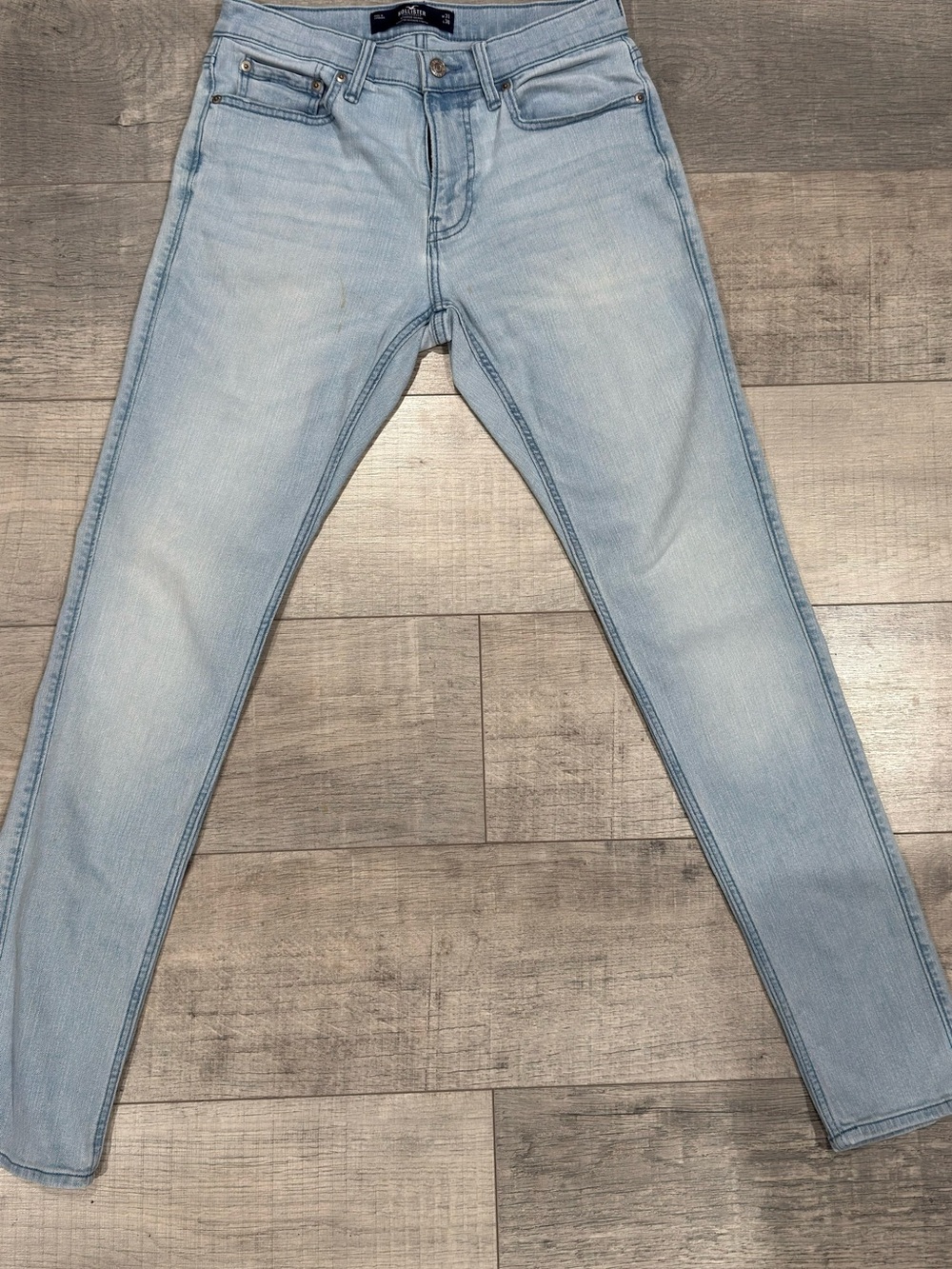 Hollister Men’s Stacked Skinny Jeans W31 L30 Light Wash Advanced Stretch